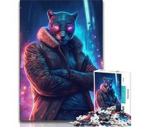 Puzzles pour Adolescents 1000 pièces, Motif léopard Tendance, idéal comme Cadeau pour Toute la Famille (Taille 38x26cm)