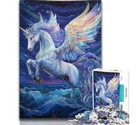 Puzzles pour Adolescents 1000 pièces Motif Licorne Fantastique Cadeaux pour Adolescents Jouets éducatifs Jeux Anti-Stress Superbes Cadeaux et Jouets 38x26cm