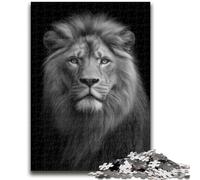 Puzzles pour Adolescents, 1000 pièces, Motif Lion Noir et Blanc, Jeu éducatif, défi, Jouet, à Offrir en Cadeau à Toute la Famille, 50x75cm