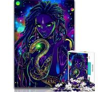 Puzzles pour Adolescents 1000 pièces, Motif Serpent néon animé, Jeux éducatifs, décoration d'intérieur, Cadeau d'anniversaire, Art Mural 38x26cm