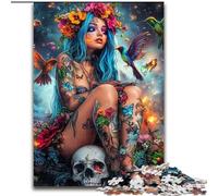 Puzzles pour Adolescents, 1000 pièces, Motif tête de Mort Mexicaine, idéal comme Cadeau pour Toute la Famille (Taille 50x75cm)