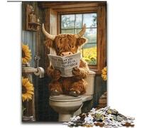 Puzzles pour Adolescents 1000 pièces, Motif Vache Sunflower Heights, Jeux, Jouets, Cadeaux d'anniversaire Uniques pour Les Adolescents de 14 Ans et Plus (Taille 26x38cm)