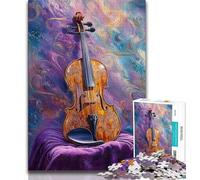 Puzzles pour Adolescents, 1000 pièces, Motif Violon, décoration Murale Artistique et idée Cadeau d'anniversaire pour Amis, Bureau à Domicile (75x50cm)