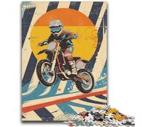 Puzzles pour Adolescents 1000 pièces Moto rétro Aidez Le Cerveau à exercer Jouets addictifs pour cultiver la Patience Décoration Murale 26x38cm