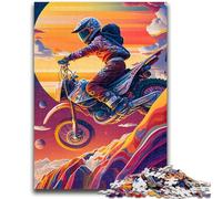 Puzzles pour Adolescents 1000 pièces Motocross Coloré Difficile à compléter mais Amusant et Humoristique Jeu éducatif pour Anniversaire 26x38cm