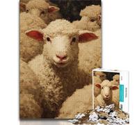 Puzzles pour Adolescents 1000 pièces Moutons, Jeux Amusants en Famille, activités Amusantes à la Maison, Cadeau d'anniversaire, Cadeaux de Voyage (38x26cm)