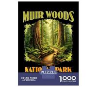 Puzzles pour Adolescents 1000 Pièces Muir Woods National Park Vintage Puzzle Jeux Relaxants Décoration Parfaite Cadeaux Uniques d'anniversaire Et De Noël 70x50cm/1000pcs
