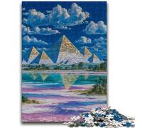 Puzzles pour Adolescents 1000 pièces Mystérieuses Pyramides égyptiennes Jeux de détente Jeu éducatif pour Anniversaire, Noël pour et jusqu'à 14 Ans 26x38cm