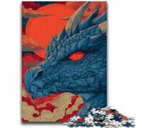 Puzzles pour Adolescents 1000 pièces Mystérieux Dragon Family Game Stress Relief Difficulty Challenge Convient aux Couples 50x75cm