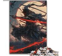 Puzzles pour Adolescents 1000 pièces Mystérieux Ninja Samouraï, Jouets éducatifs, Jeux Anti-Stress, Décoration Murale (Taille 26x38cm)