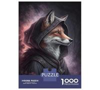 Puzzles pour Adolescents 1000 Pièces Mysterious Fox Wizard Puzzle Jeu Manuel pour S'amuser en Famille Cadeaux Uniques pour Anniversaire Et Noël 52x38cm/1000pcs