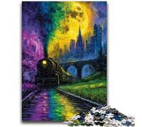 Puzzles pour Adolescents 1000 pièces Mystery Train, Aide Le Cerveau à exercer des Jouets addictifs pour cultiver la Patience et améliorer la mémoire 26x38cm