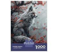Puzzles pour Adolescents 1000 Pièces Mystic Kitsune Fox Puzzle Adulte Jeu Familial D'assemblage De Motifs Activités Amusantes À La Maison, 38x26cm/1000pcs