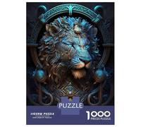 Puzzles pour Adolescents 1000 Pièces Mystical Cosmic Blue Lion Puzzles pour Adultes - Décoration Murale - Jeu D'analyse Et De Logique - Cadeau Stimulant 52x38cm/1000pcs