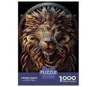Puzzles pour Adolescents 1000 Pièces Mystical Cosmic Lion Puzzle pour Adultes Jeux Amusants Une Œuvre d'art Interaction Parent-Enfant 70x50cm/1000pcs