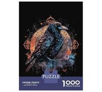 Puzzles pour Adolescents 1000 Pièces Mystical Gothic Raven Puzzles pour Adultes Assemblage De Modèles De Puzzles Stimulants Amusant en Famille Et Soirée Jeux 70x50cm/1000pcs