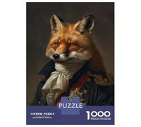 Puzzles pour Adolescents 1000 Pièces Napoleon Red Fox Portrait Puzzles pour Adolescents, Jouet, Décoration Murale, Décoration Intérieure, Interaction Parent-Enfant 38x26cm/1000pcs