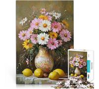 Puzzles pour Adolescents 1000 pièces Nature Morte Florale Séjour Anti-Stress pour Tuer Le Temps Bon Cadeau 52x38cm