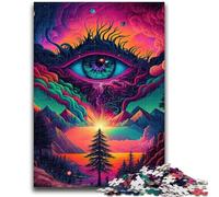 Puzzles pour Adolescents 1000 pièces Nature psychédélique Entraînez Votre Cerveau et Vos Mains Interaction Parent-Enfant pour Les 14 Ans et Plus 38x26cm