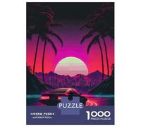 Puzzles pour Adolescents 1000 Pièces Neon Chrome Cityscape Puzzle pour Adultes Jeux Relaxants Vacances À La Maison Passer Le Temps Difficile À Compléter 52x38cm/1000pcs