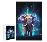 Puzzles pour adolescents 1000 pièces Néon Éléphant Nébuleuse Puzzle pour adultes Jeux de relaxation Difficile Jeu éducatif 1000 pièces