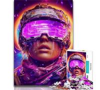 Puzzles pour Adolescents 1000 pièces Néon Guerriers, pour Jeu éducatif, défi, Jouet, offrez-Le à Toute la Famille 38x26cm