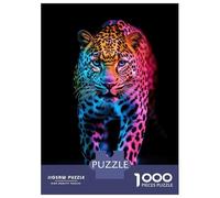 Puzzles pour Adolescents 1000 Pièces Neon Leopard Puzzle pour Adolescents Course De Vitesse Manuelle Difficile Et Stimulant Jeu Amusant Et Stimulant pour Toute La Famille 52x38cm/1000pcs