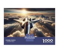 Puzzles pour Adolescents 1000 Pièces Next-Gen Stealth Fighter Jet Puzzles pour Adolescents - Défi Difficile - Entraînez Votre Cerveau Et Vos Mains - Casse-tête - Jeux en Famille 52x38cm/1000pcs