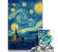 Puzzles pour Adolescents 1000 pièces Night Sky Ciel Nocturne, Anti-Stress Staycation Kill Time Wishlist avec Père Noël (38x26cm)