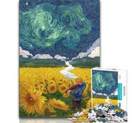Puzzles pour Adolescents 1000 pièces Night Sky Joue du Violon, Jeu Stimulant et éducatif en Famille pour Anniversaire, Noël (75x50cm)
