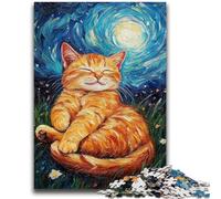 Puzzles pour Adolescents 1000 pièces Night Sky Night Sky Cat 1000 pièces pour Adultes, Jeu de Quiz idéal comme Cadeau pour Toute la Famille (50x75cm)