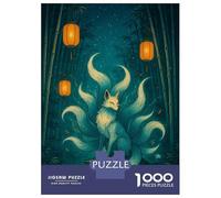 Puzzles pour Adolescents 1000 Pièces Nine-Tailed Fox in Bamboo Forest Puzzle pour Adultes, Jouet, Décoration Murale, Découpe De Précision pour Anniversaire, Noël 52x38cm/1000pcs