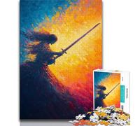 Puzzles pour Adolescents 1000 pièces Ninja Japonais, Anti-Stress, Vacances à la Maison, Passe-Temps, améliore l'amour Entre Couples (38x26cm)