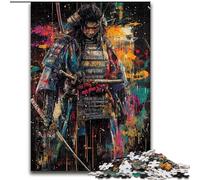 Puzzles pour Adolescents 1000 pièces Ninja Samouraï Peinture à l'huile, entraînez Votre Cerveau et Vos Mains Cadeaux d'anniversaire et Cadeaux Uniques pour Les 14 Ans et Plus (Taille 26x38cm)