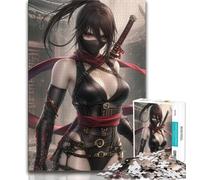 Puzzles pour Adolescents 1000 pièces Ninja Warrior Puzzles pour Adultes Anti-Stress Défi Difficile Cadeaux du Père Noël Secret 75x50cm