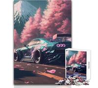 Puzzles pour Adolescents 1000 pièces Nissan S Silvia Sakura Staycation Jeu Manuel pour Passer Le Temps Cadeaux de Père Noël Secret (Taille 38x52cm)