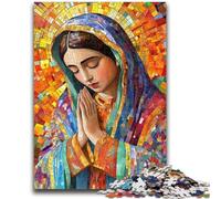 Puzzles pour Adolescents 1000 pièces Notre-Dame de Guadalupe en prière Jouets éducatifs Jeux Anti-Stress Convient pour la décoration de Bureau 50x75cm