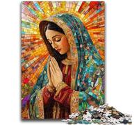 Puzzles pour Adolescents 1000 pièces Notre-Dame de Guadalupe en prière Un Jeu éducatif Difficile à réaliser, Amusant et Humoristique pour Un Anniversaire 50x75cm