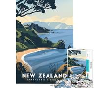 Puzzles pour Adolescents 1000 pièces Nouvelle-Zélande Péninsule de Coromandel Apprentissage Jouets éducatifs Jeu Familial Décoration Murale Cadeaux pour Femmes et Hommes (Dimensions 38x26cm)