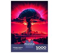 Puzzles pour Adolescents 1000 Pièces Nuclear Bomb Illustration Puzzle Adulte Jeu Familial D'assemblage De Motifs Activités Amusantes À La Maison, 70x50cm/1000pcs