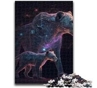 Puzzles pour Adolescents 1000 pièces Nuits étoilées Lionne Design Vibrant et Unique Expérience de Puzzle relaxante et stimulante 26x38cm