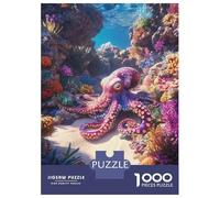 Puzzles pour Adolescents 1000 Pièces Ocean Life Octopus in Coral Reef Puzzle pour Adultes Jouet Décoration Murale Défi Difficile Est Idéal comme Cadeau 38x26cm/1000pcs