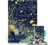 Puzzles pour Adolescents 1000 pièces Océan sous-Marin la Nuit Jouets Jeux éducatifs Soulagement du Stress Bon Cadeau 38x26cm