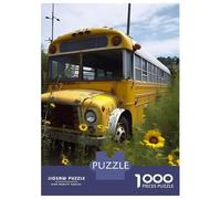 Puzzles pour Adolescents 1000 Pièces Old School Bus Puzzles pour Adultes, Jouets Anti-Stress, Décoration Murale, Cadeaux d'anniversaire Et Cadeaux Uniques 38x26cm/1000pcs