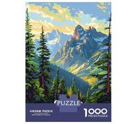 Puzzles pour Adolescents 1000 Pièces Olympic National Park Illustration Puzzles pour Adultes Jeux Amusants pour S'amuser en Famille Idéal comme Cadeau 52x38cm/1000pcs