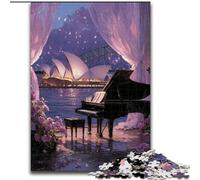 Puzzles pour Adolescents, 1000 pièces, Opéra de Sydney, pour stimuler Le Cerveau, Jouets addictifs pour cultiver la Patience et améliorer la mémoire (Taille 26x38cm)