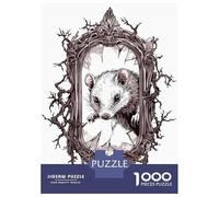 Puzzles pour Adolescents 1000 Pièces Opossum in A Broken Mirror Puzzles pour Adolescents Jeux Relaxants Course De Vitesse Manuelle Est Idéal comme Cadeau 38x26cm/1000pcs