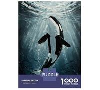 Puzzles pour Adolescents 1000 Pièces Orca Underwater Painting Puzzle pour Adolescents Course De Vitesse Manuelle Difficile Et Stimulant Jeu Amusant Et Stimulant pour Toute La Famille 38x26cm/1000pcs