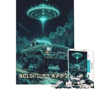 Puzzles pour Adolescents 1000 pièces OVNI ﹨u Aventure Hors Route Jeu de Puzzle de 1000 pièces Jouet éducatif Défi Difficile Jeu au Design Magnifique (38x52cm)