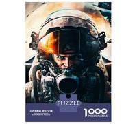 Puzzles pour Adolescents 1000 Pièces Paint Fighter Pilots Puzzle Casse-tête Jeu De Réflexion Cadeaux pour Femmes Cadeaux De Noël Et d'anniversaire 38x26cm/1000pcs